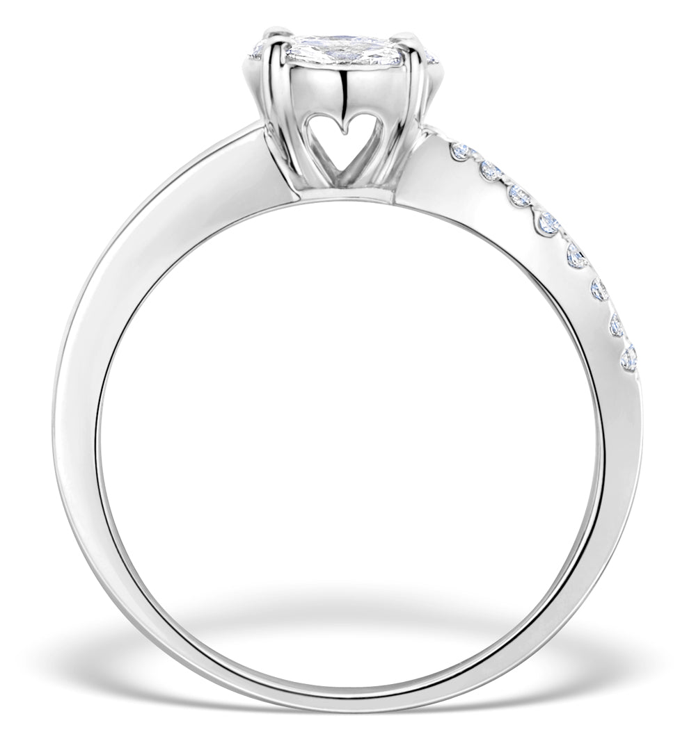 Engagement Ring Galileo 1.50ct Look Diamond in 18K White Gold N4487