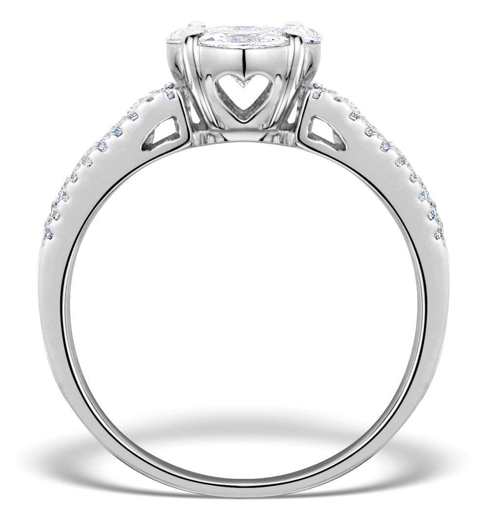Engagement Ring Galileo 1.50ct Look H/SI Diamonds in Platinum S3472