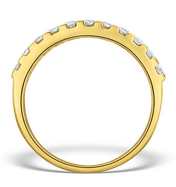 Diamond 1.00ct And 18K Gold Half Eternity Ring - N4497