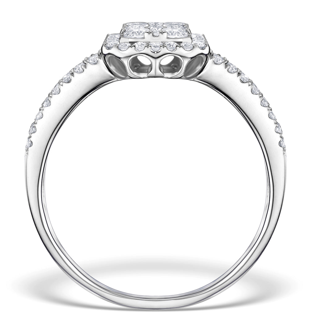 Diamond Galileo 1CT H/SI and 18K White Gold Ring - N4538Y