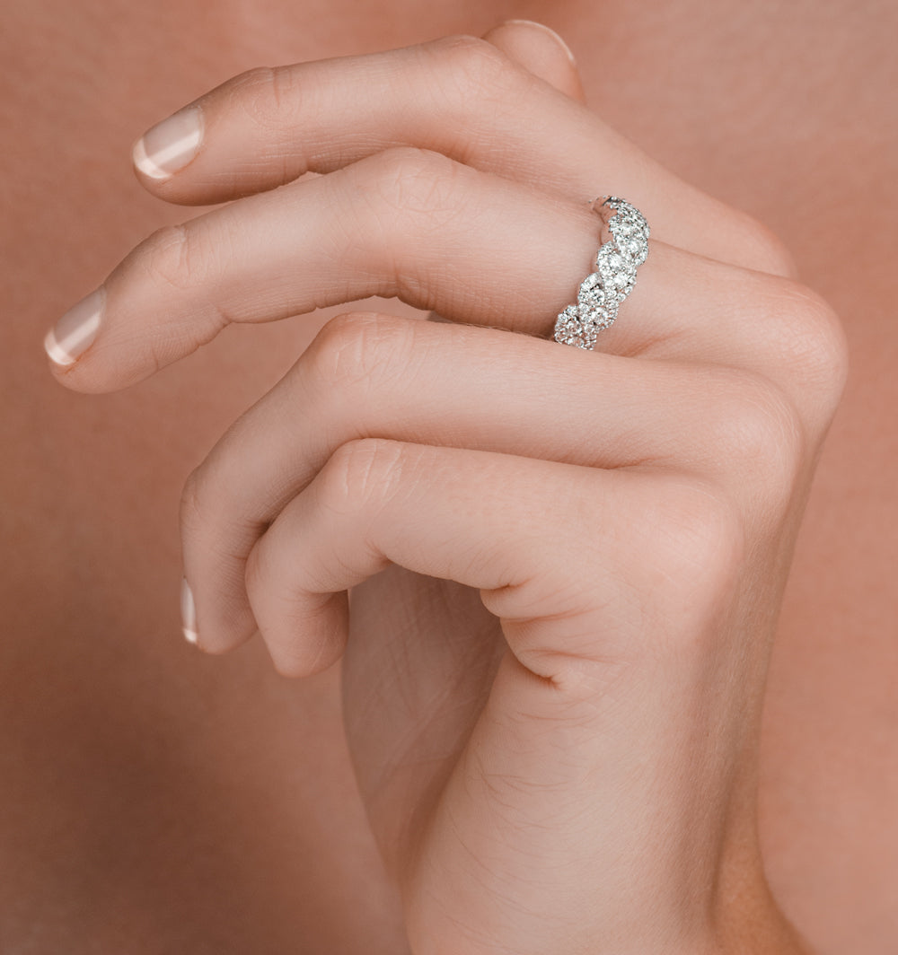 Lab Diamond Weave Ring 1CT H/Si in 9K Gold - N4545Y