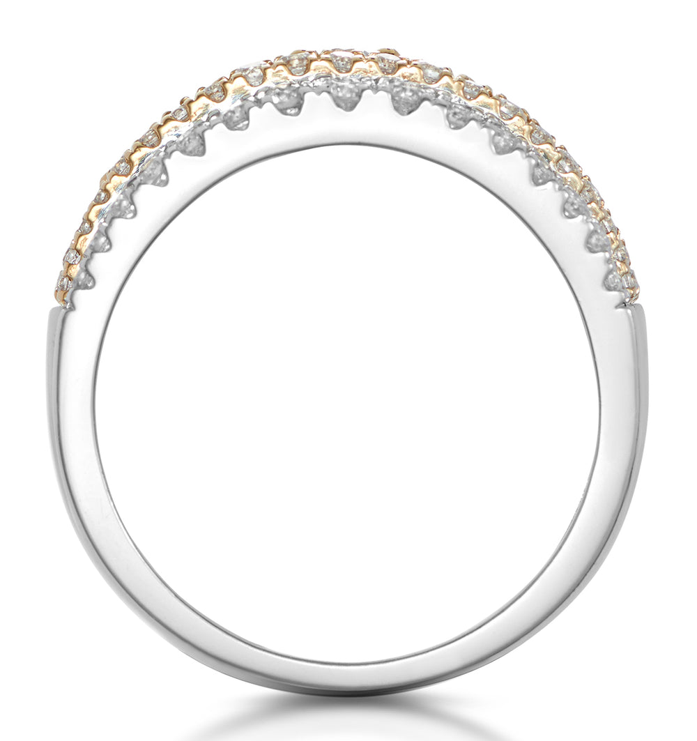 Diamond Alexis Ring with 1.5ct H/Si Set in 18K Two Tone Gold