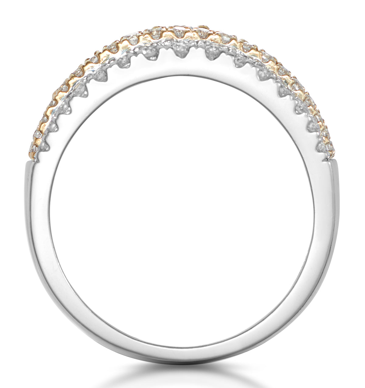 Diamond Alexis Ring with 1.5ct H/Si Set in 18K Two Tone Gold