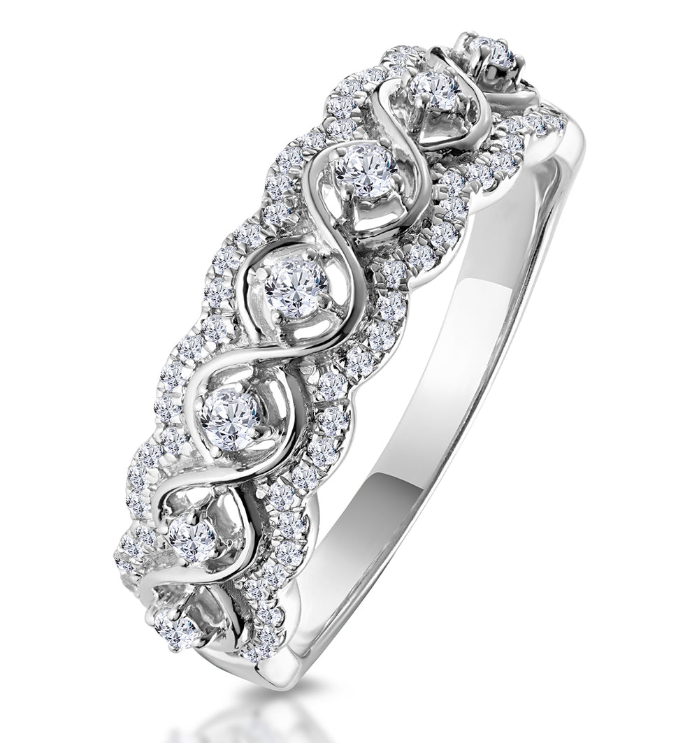Ariane Diamond Half Eternity Ring 0.40ct Set in 18K White Gold