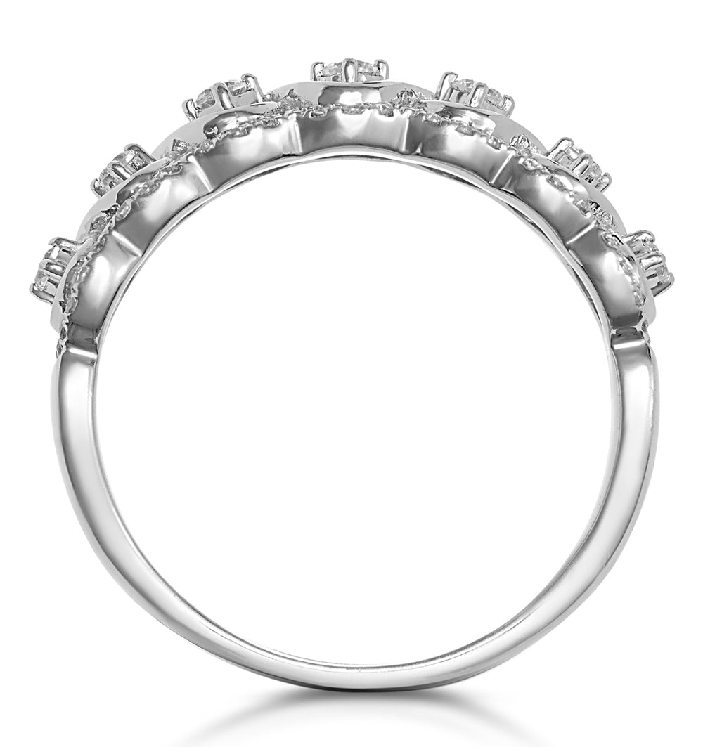 Ariane Diamond Half Eternity Ring 0.40ct Set in 18K White Gold