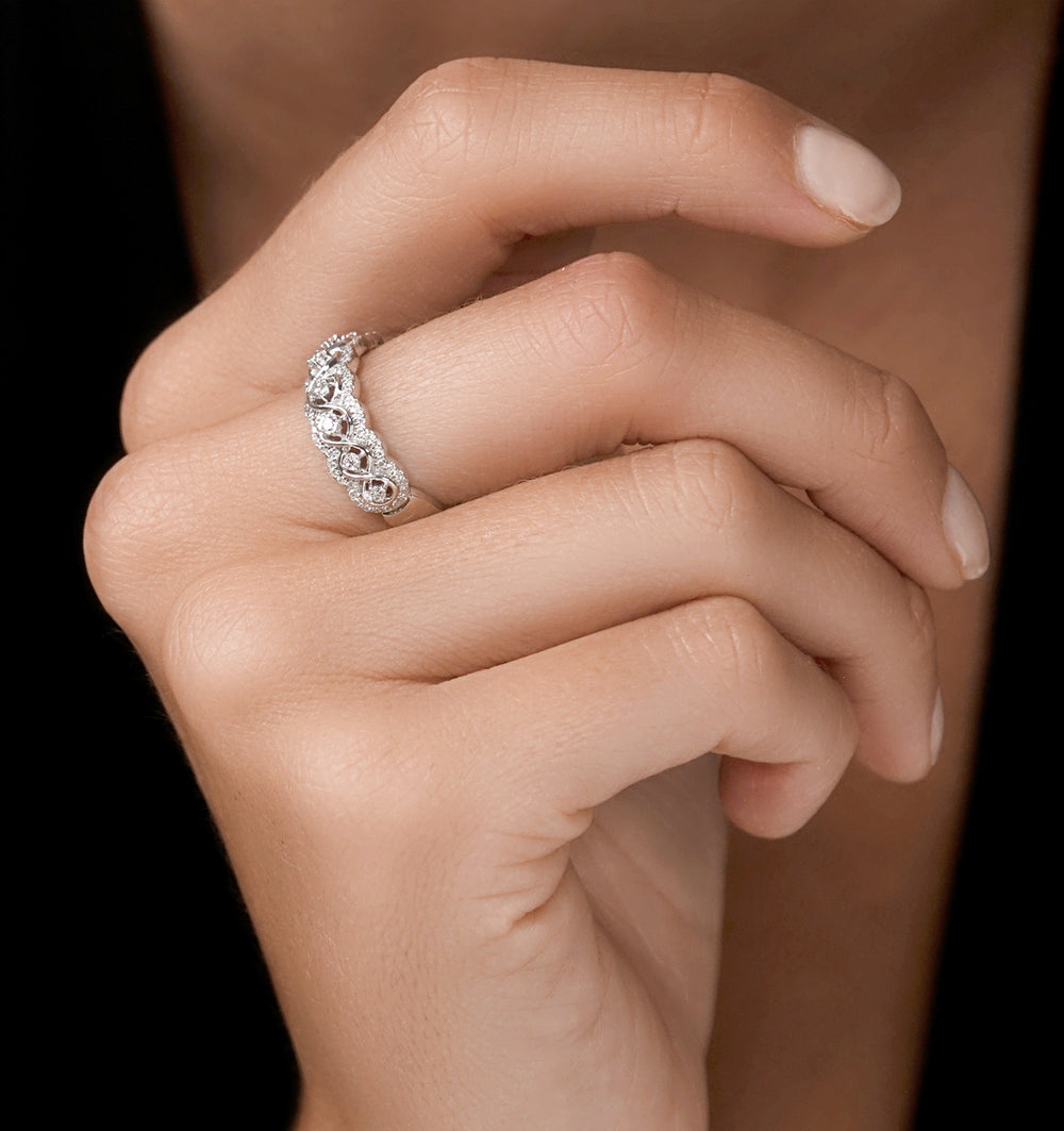Ariane Diamond Half Eternity Ring 0.40ct Set in 18K White Gold