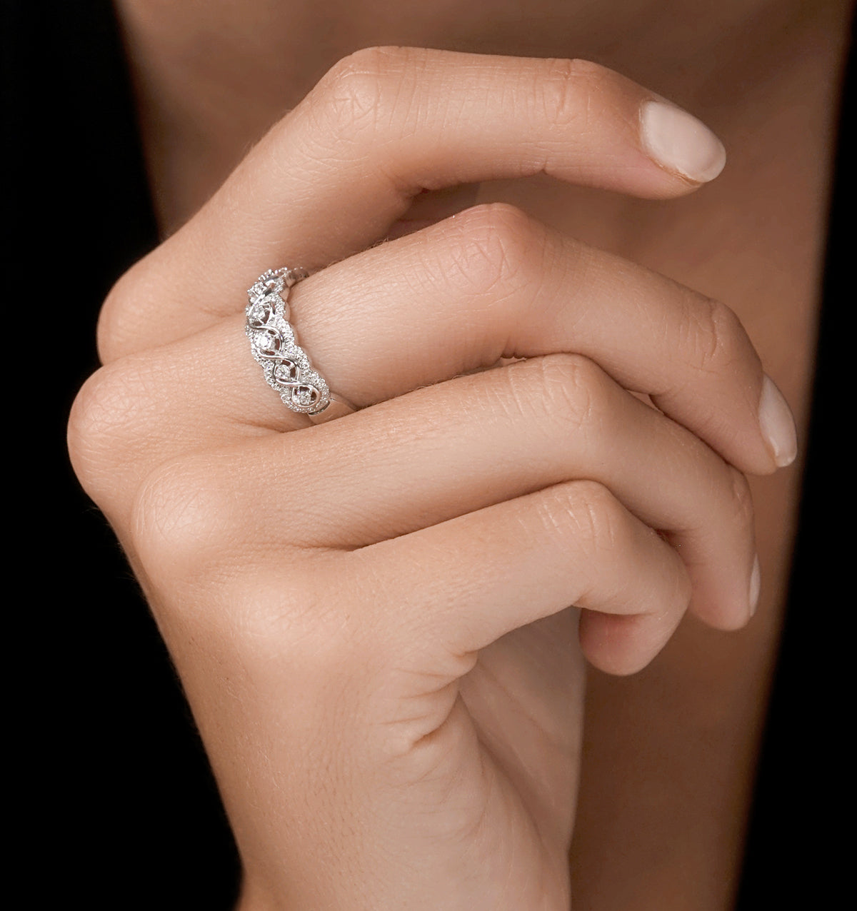 Ariane Diamond Half Eternity Ring 0.40ct Set in 18K White Gold