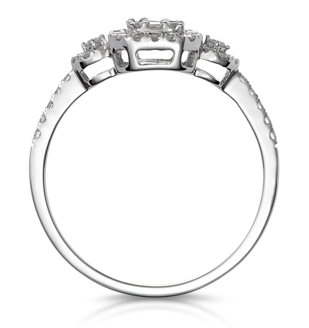 0.50ct Vintage Asteria Collection Diamond Ring in 18K White Gold