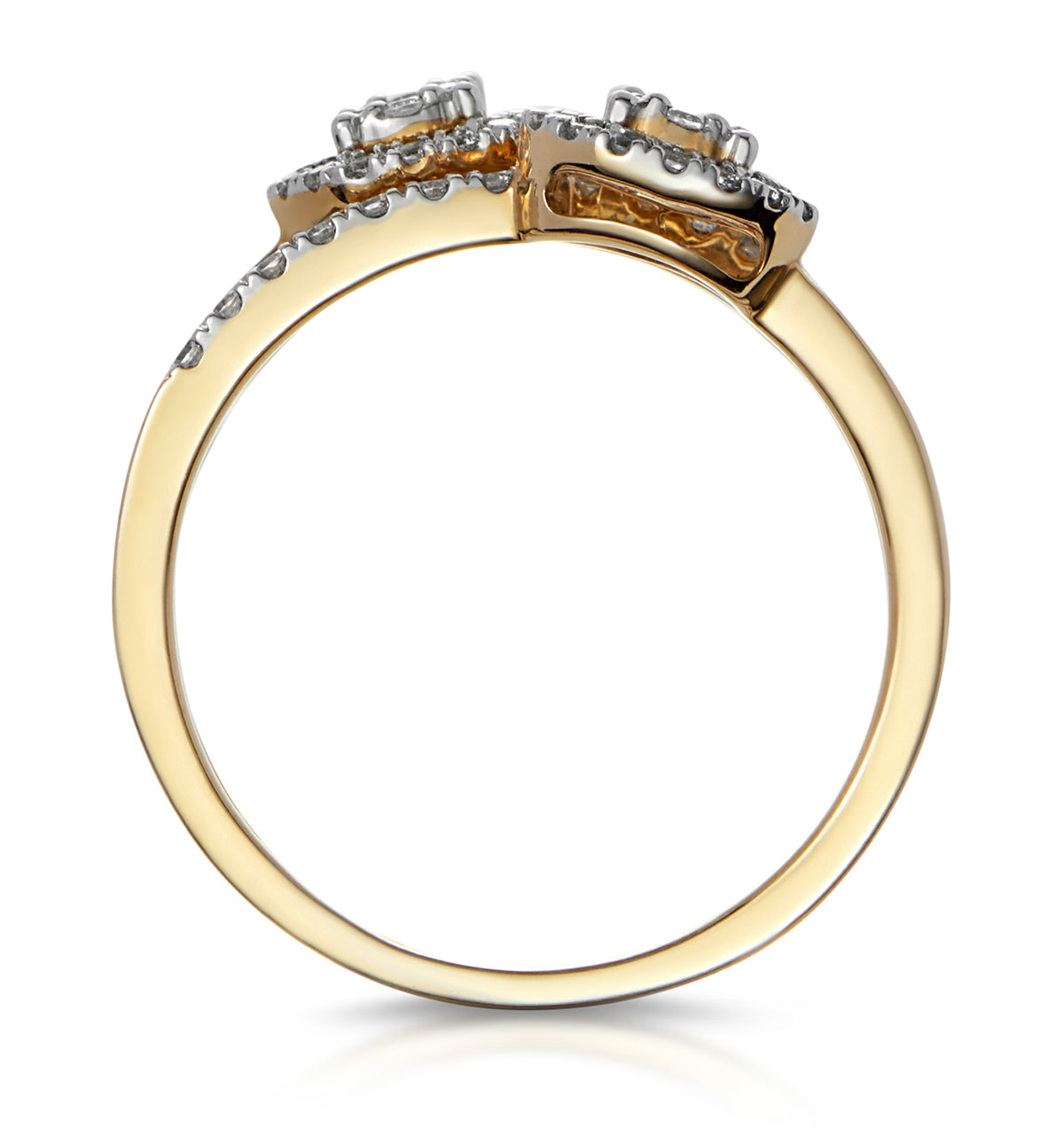 0.55ct Asteria Collection Wide Diamond Halo Ring in 18K Gold