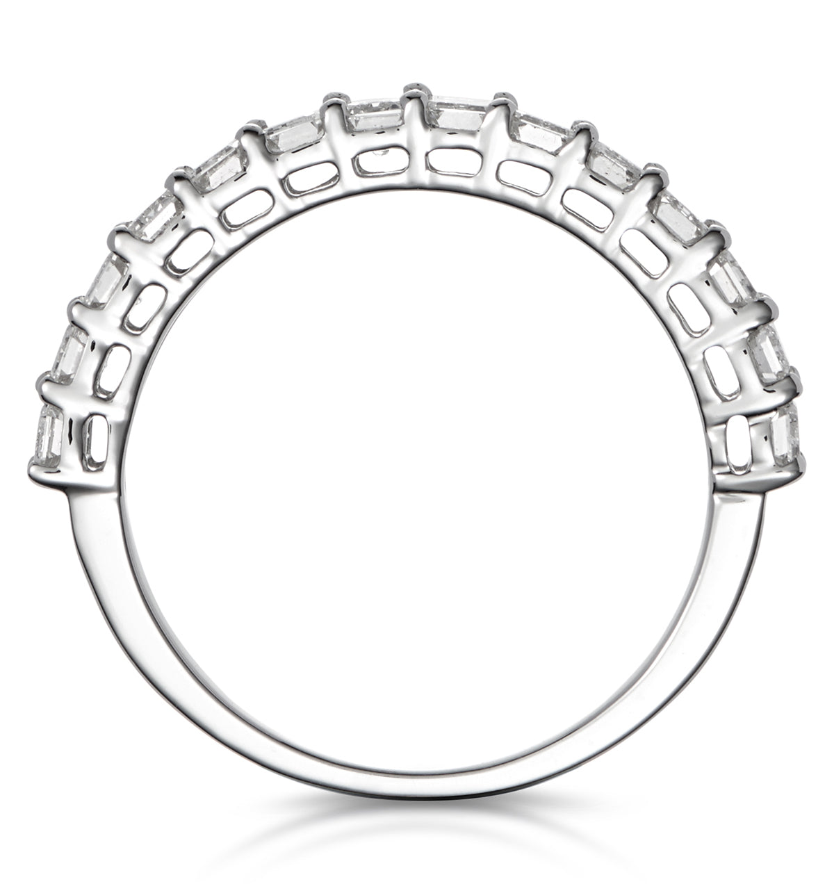 1.35ct Asteria Baguette Eternity Diamond Ring in 18K White Gold