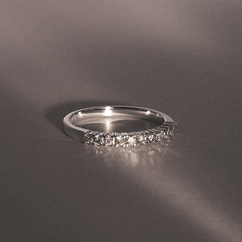 Twilight Lab Diamond Half Eternity Ring 0.30ct in 9K White Gold
