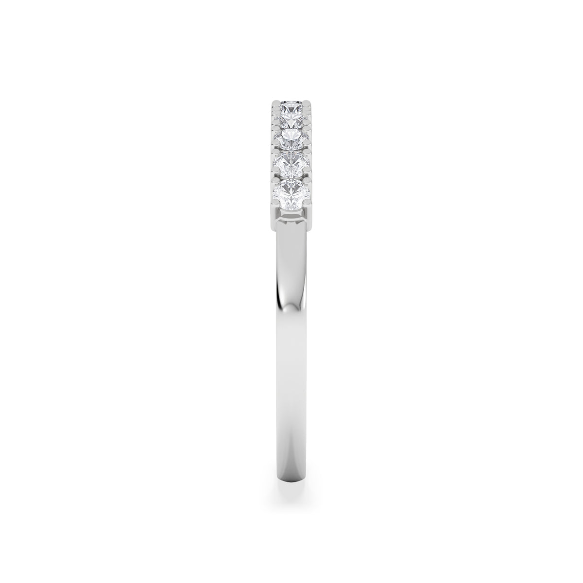 Twilight Lab Diamond 0.30ct H/SI Half Eternity Ring in 925 Silver