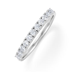 Twilight Lab Diamond 0.30ct H/SI Half Eternity Ring in 925 Silver