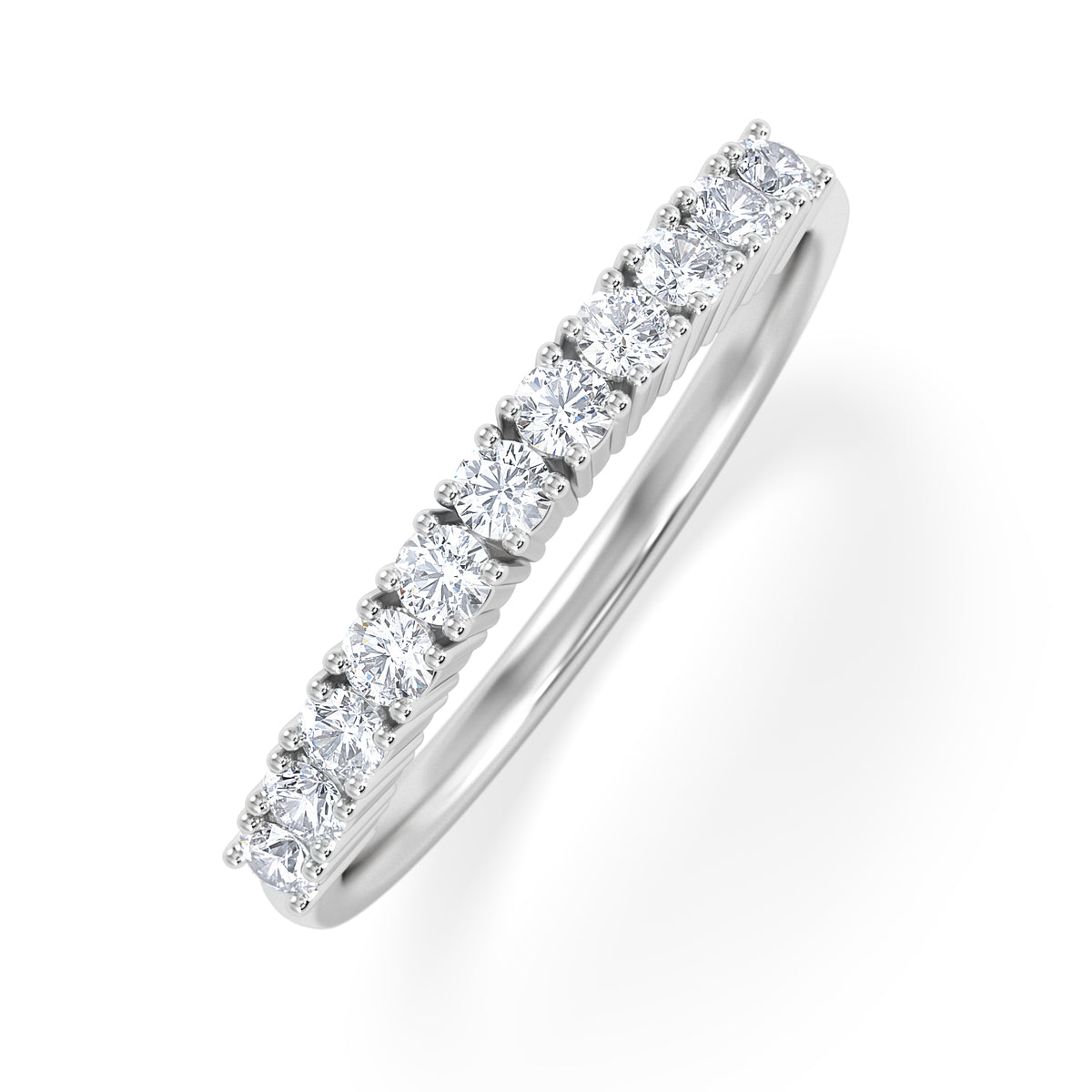 Twilight Lab Diamond 0.30ct H/SI Half Eternity Ring in 925 Silver