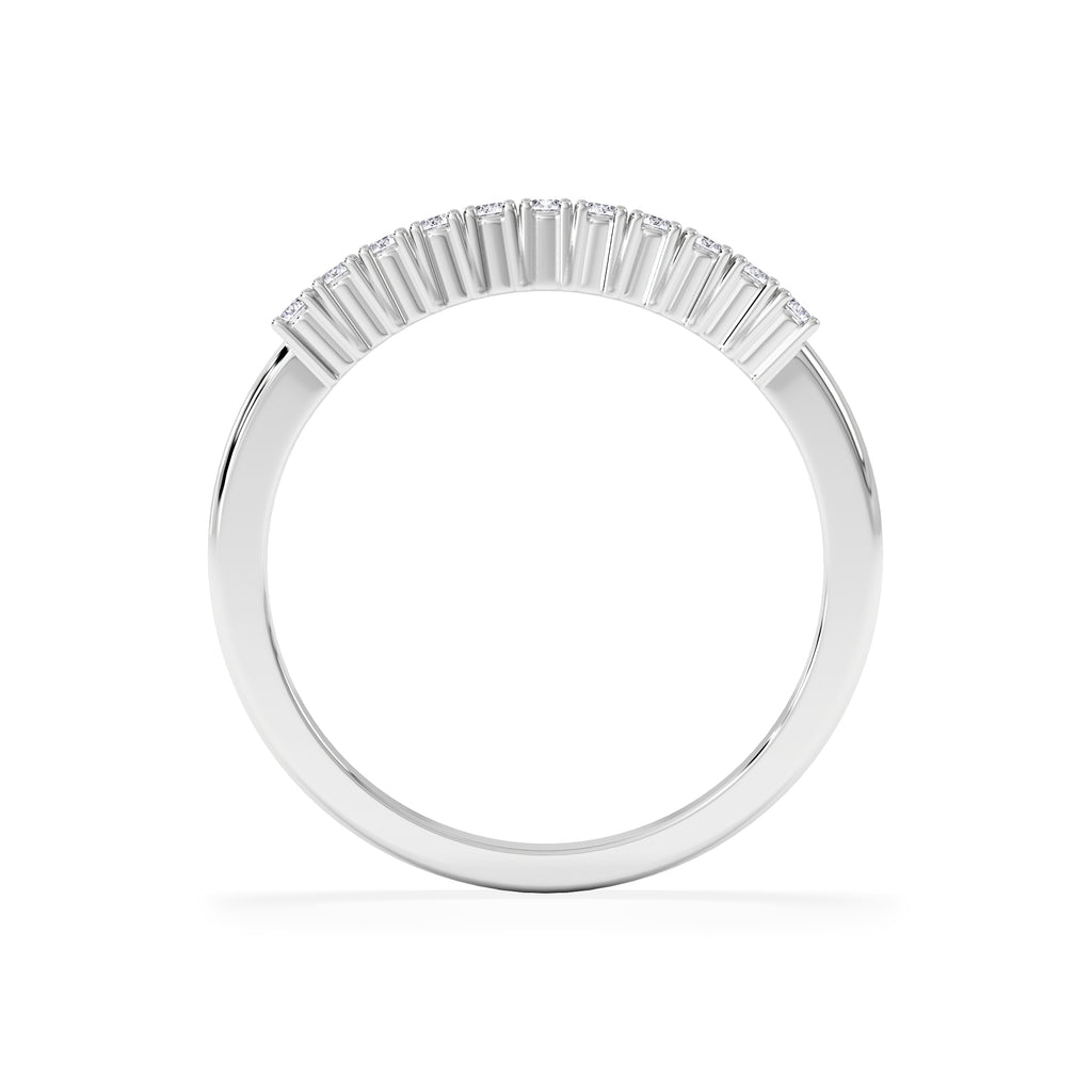 Twilight Lab Diamond Half Eternity Ring 0.15ct in 9K White Gold