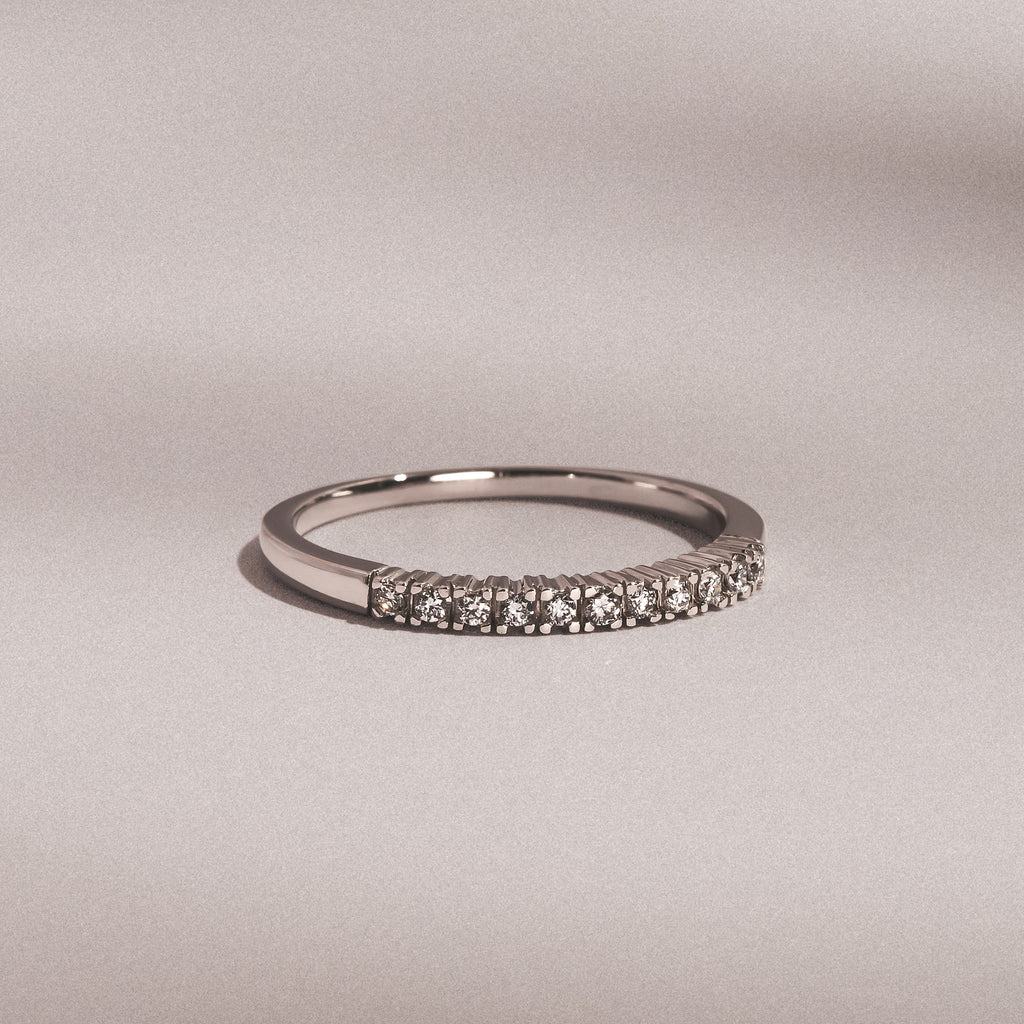 Twilight Lab Diamond Half Eternity Ring 0.15ct in 9K White Gold