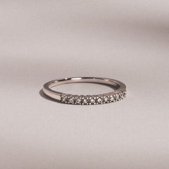 Twilight Lab Diamond Half Eternity Ring 0.15ct in 9K White Gold