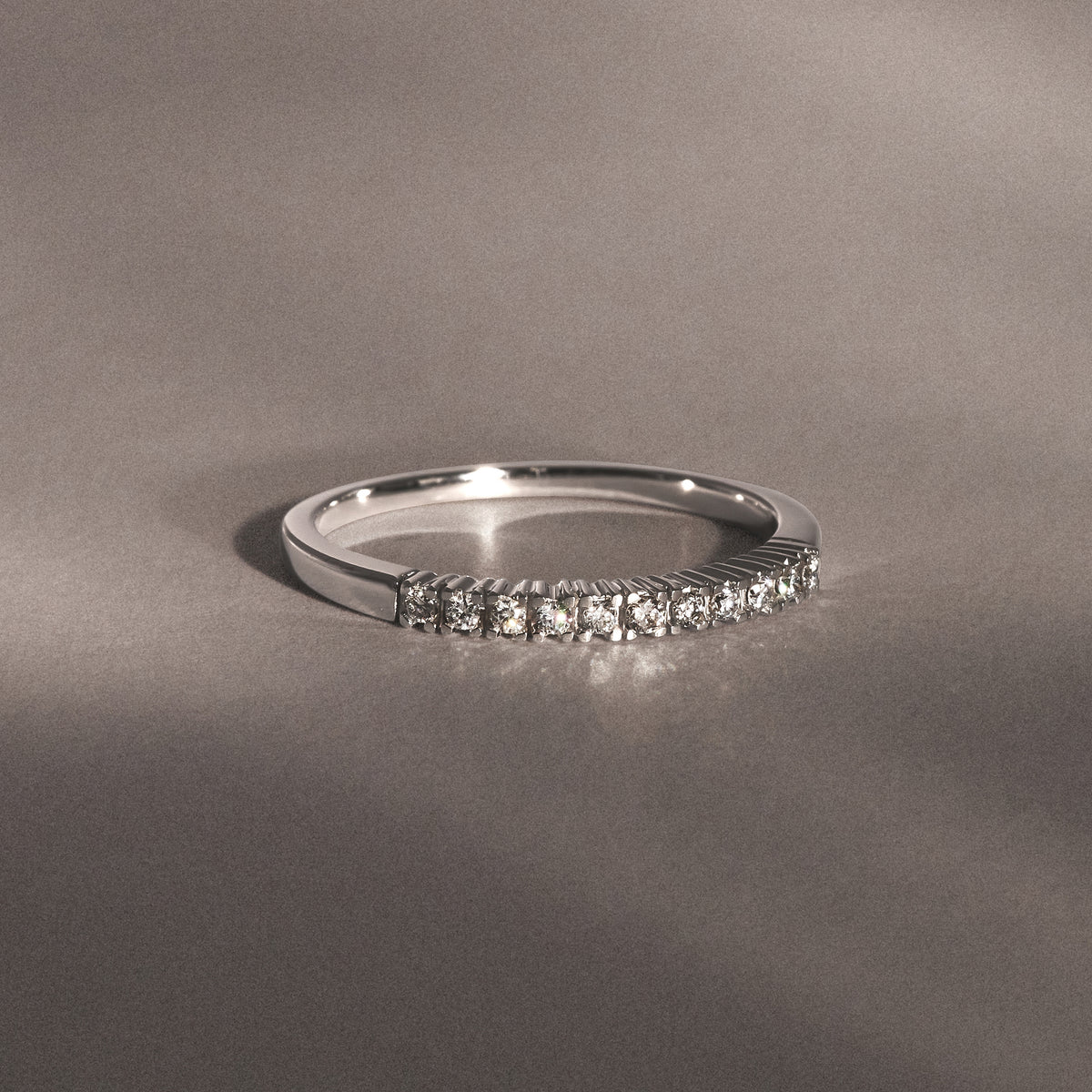 Twilight Lab Diamond 0.15ct H/SI Half Eternity Ring in 925 Silver