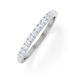 Twilight Lab Diamond Half Eternity Ring 0.15ct in 9K White Gold