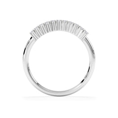 Twilight Lab Diamond Half Eternity Ring 0.15ct in 925 Silver