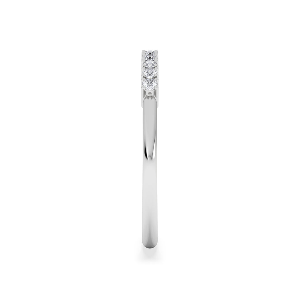 Twilight Lab Diamond Half Eternity Ring 0.15ct in 925 Silver