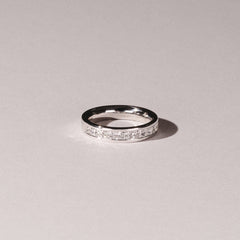 Eterna Lab Diamond Princess Cut Half Eternity Ring 1.00ct F/VS in 9K White Gold