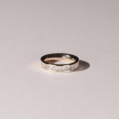 Eterna Lab Diamond Princess Cut Half Eternity Ring 1.50ct F/VS in 9K Gold