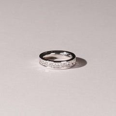 Eterna Lab Diamond Princess Cut Half Eternity Ring 2.00ct F/VS in 9K White Gold