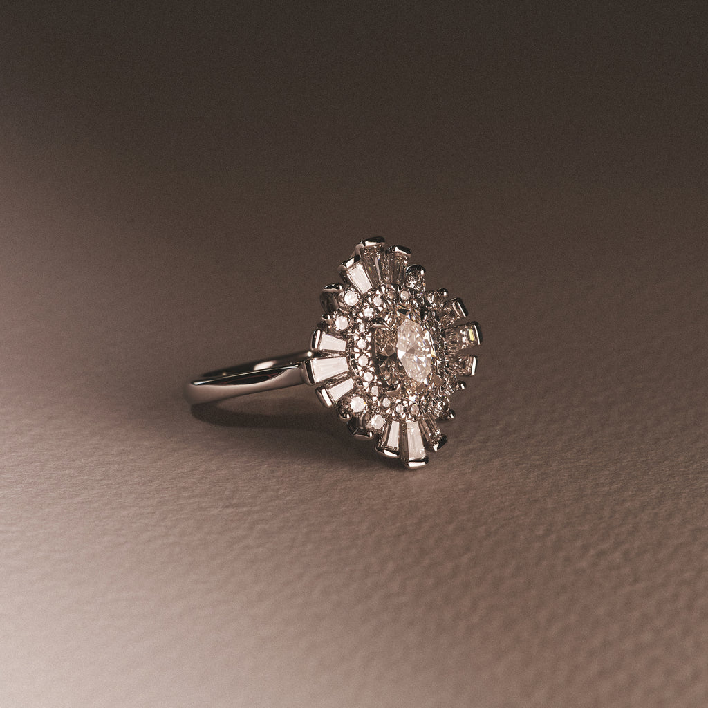 The Radiance Lab Diamond Ring 2.00ct H/SI Set in 9K White Gold