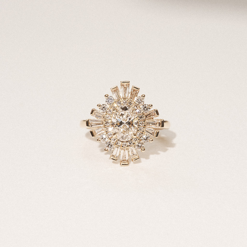 The Radiance Lab Diamond Ring 2.00ct H/SI Set in 9K Gold
