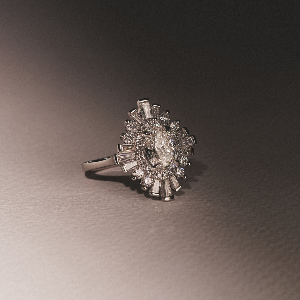 The Radiance Lab Diamond Ring 3.35ct H/SI Set in 18K White Gold