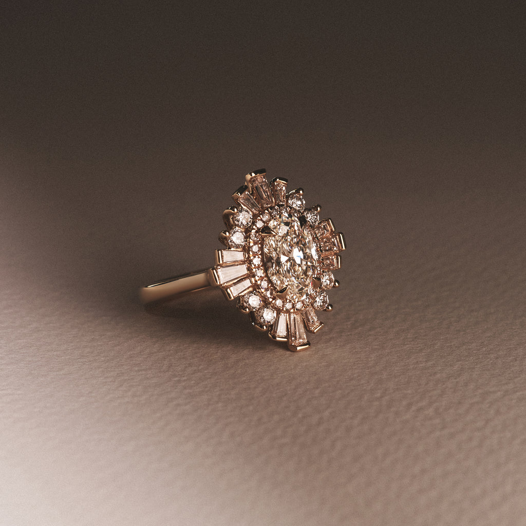 The Radiance Lab Diamond Ring 3.35ct H/SI Set in 18K Gold