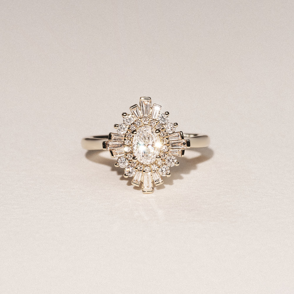 The Radiance Lab Diamond Ring 1.08ct H/SI Set in 9K Gold
