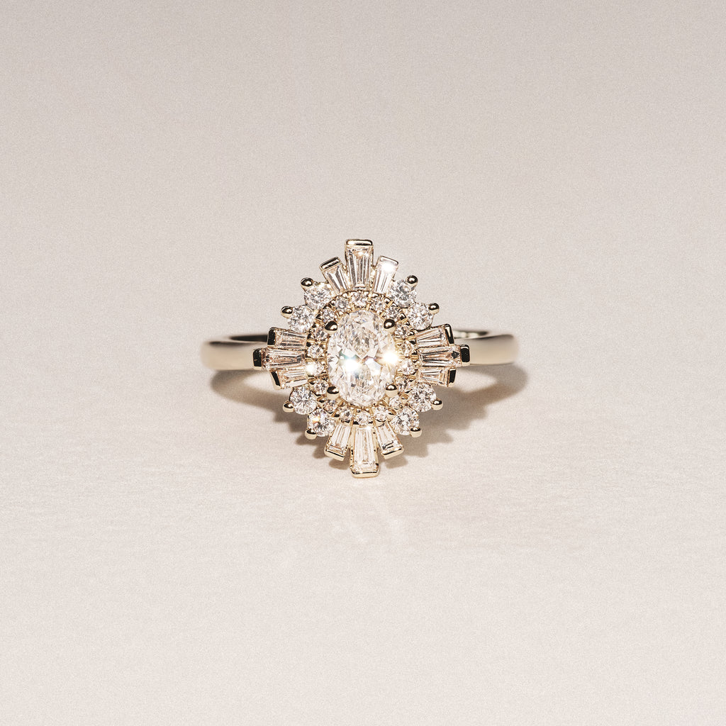 The Radiance Lab Diamond Ring 1.08ct H/SI Set in 9K Gold