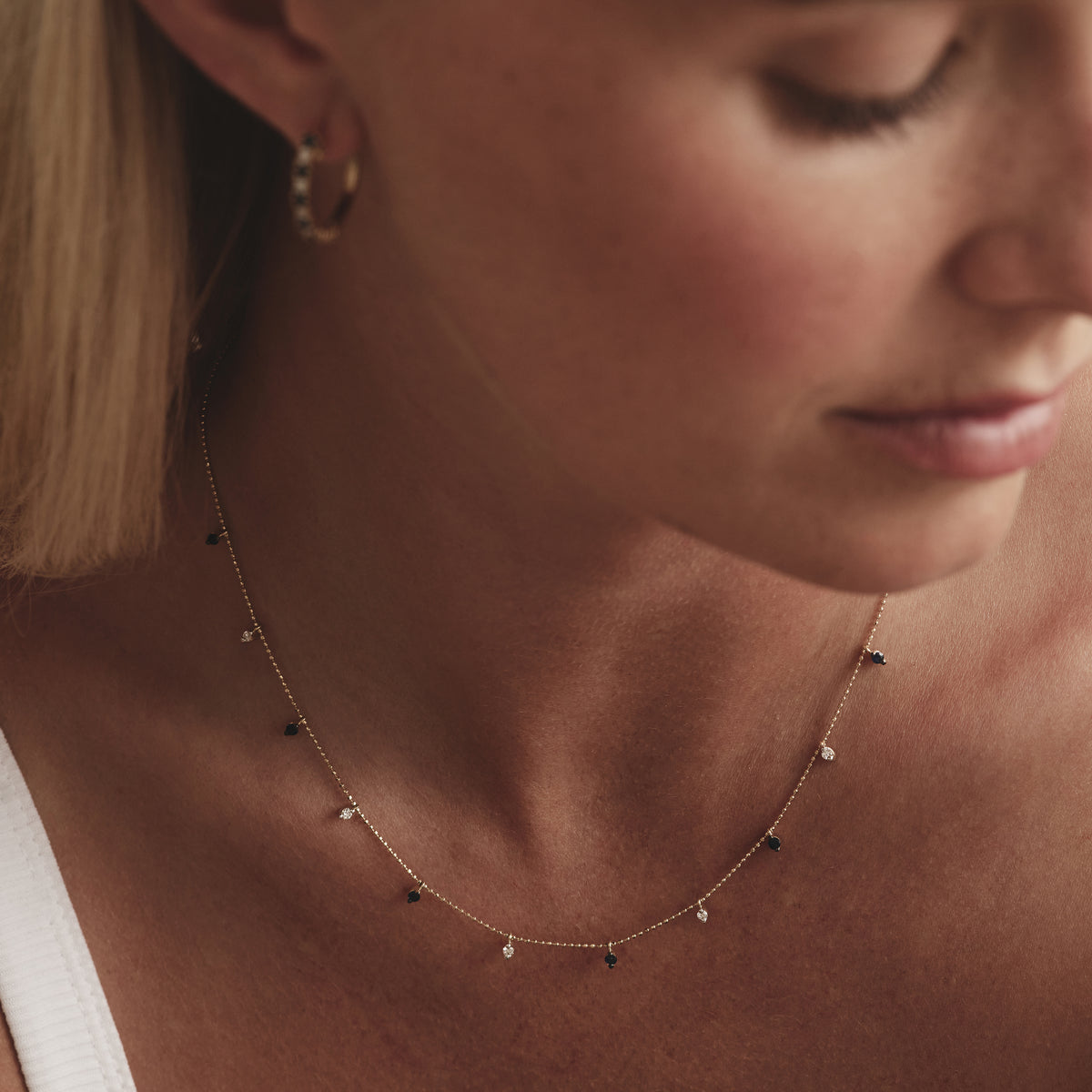 Sapphire and Diamond Necklace in 18K Gold - Vivara Collection