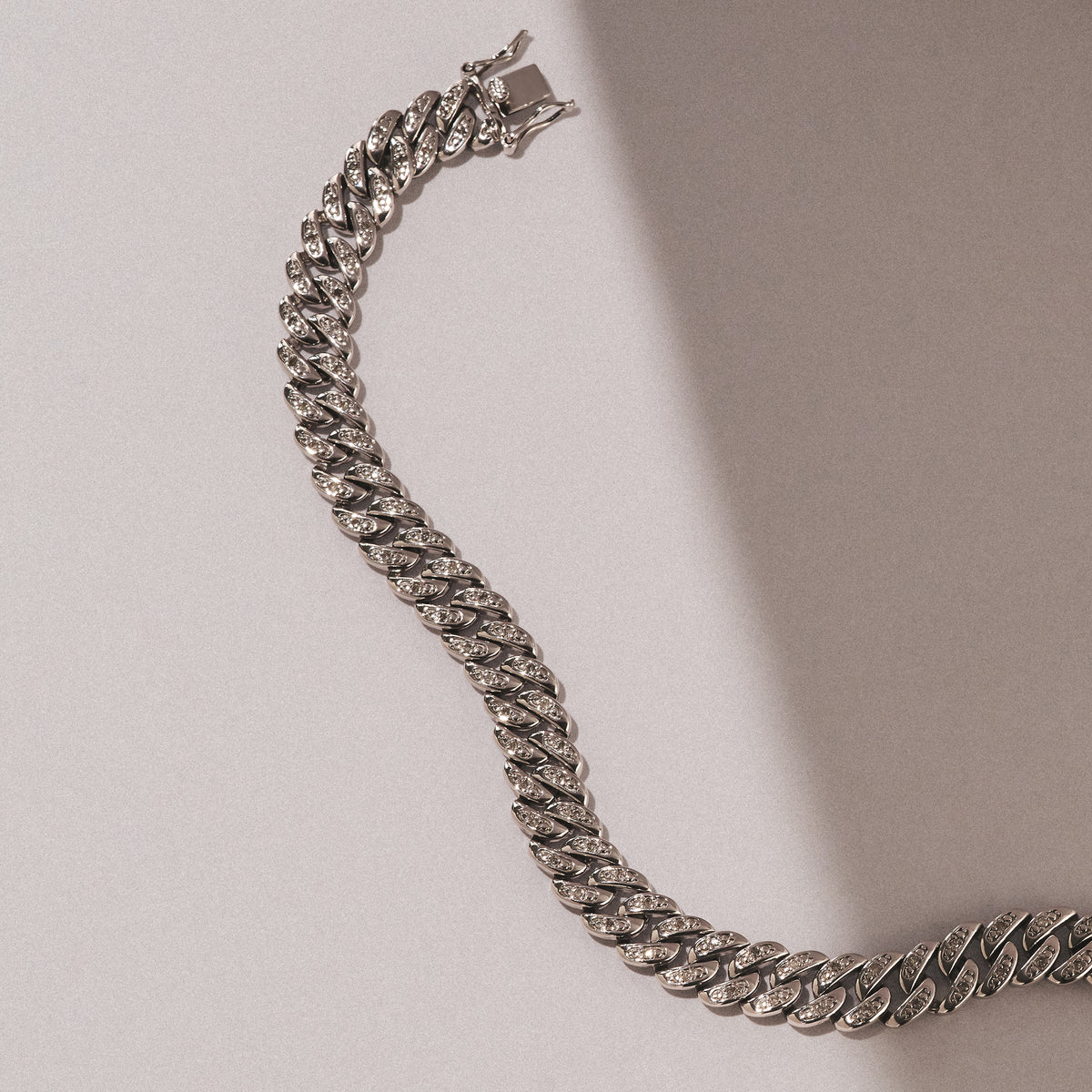 21 Inch Havana Cuban Lab Diamond Necklace 1.20ct Set in 925 Silver