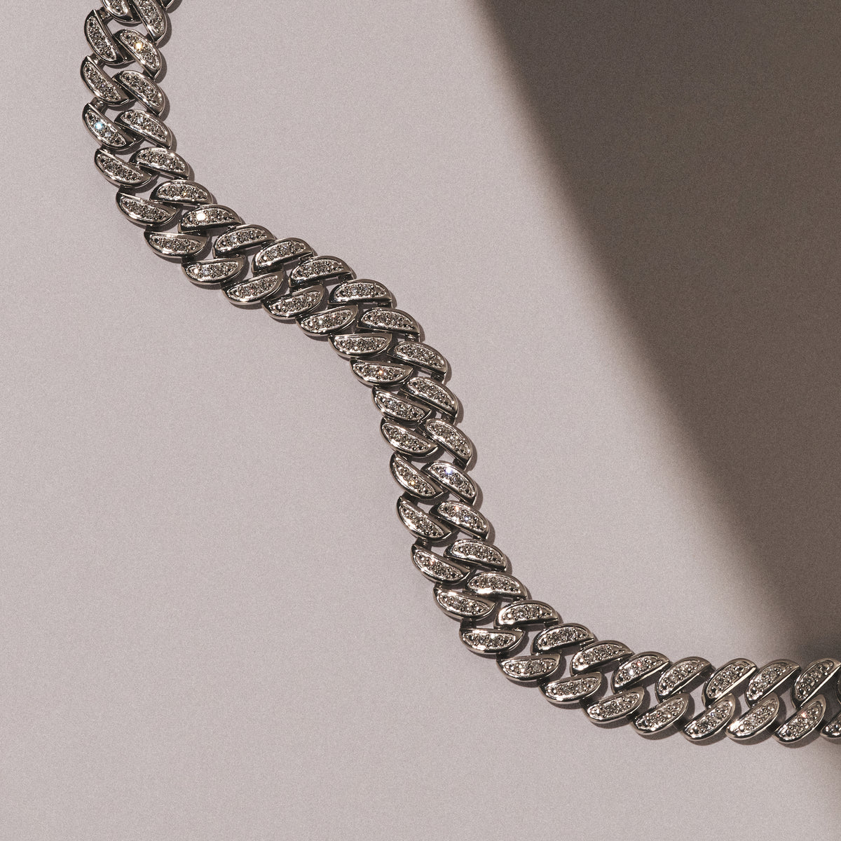 21 Inch Havana Cuban Lab Diamond Necklace 8.00ct Set in 925 Silver