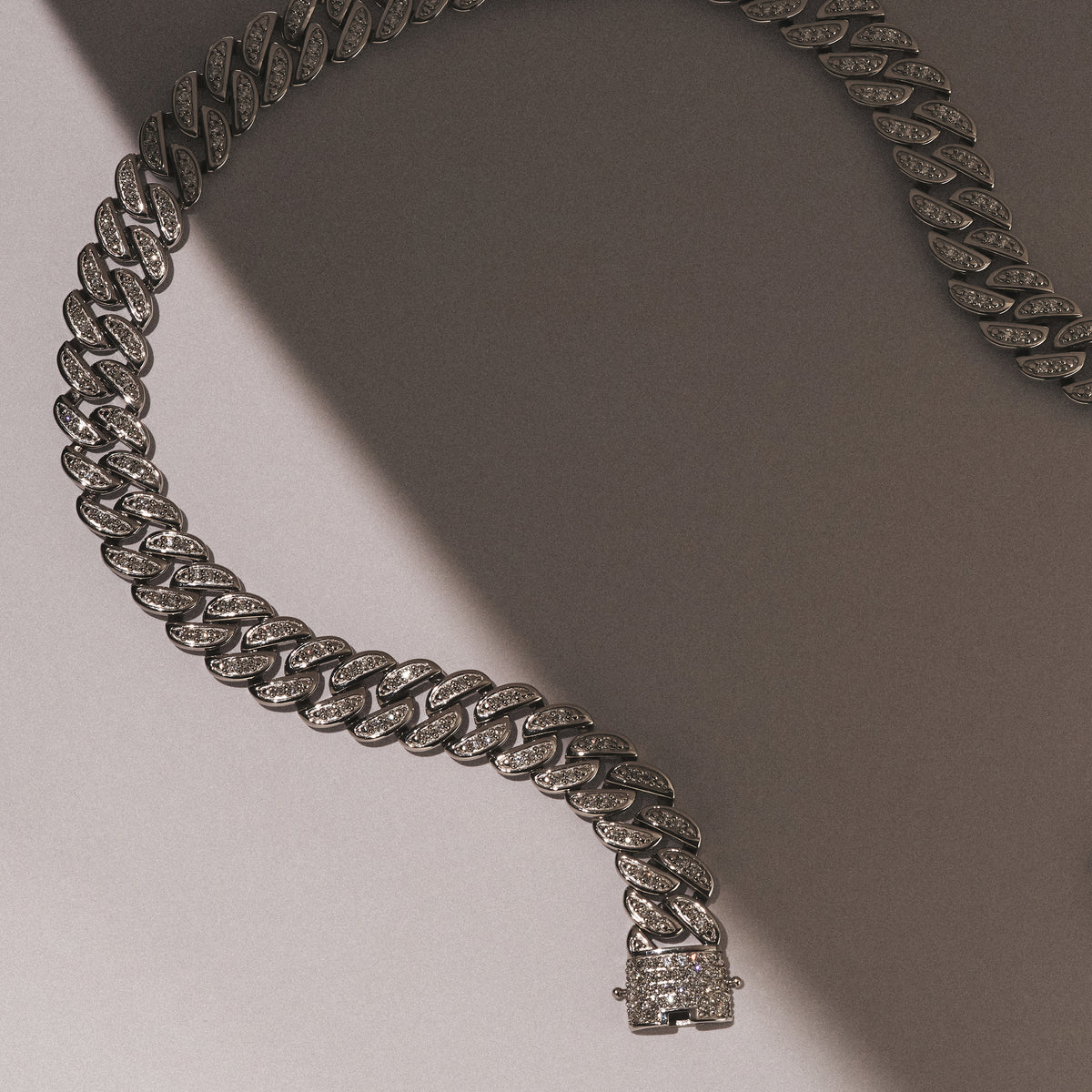 21 Inch Havana Cuban Lab Diamond Necklace 8.00ct Set in 925 Silver
