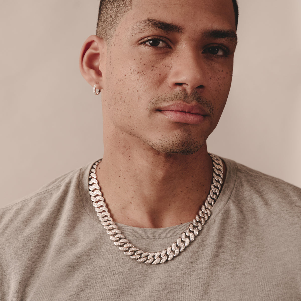 21 Inch Havana Cuban Lab Diamond Necklace 8.00ct Set in 925 Silver