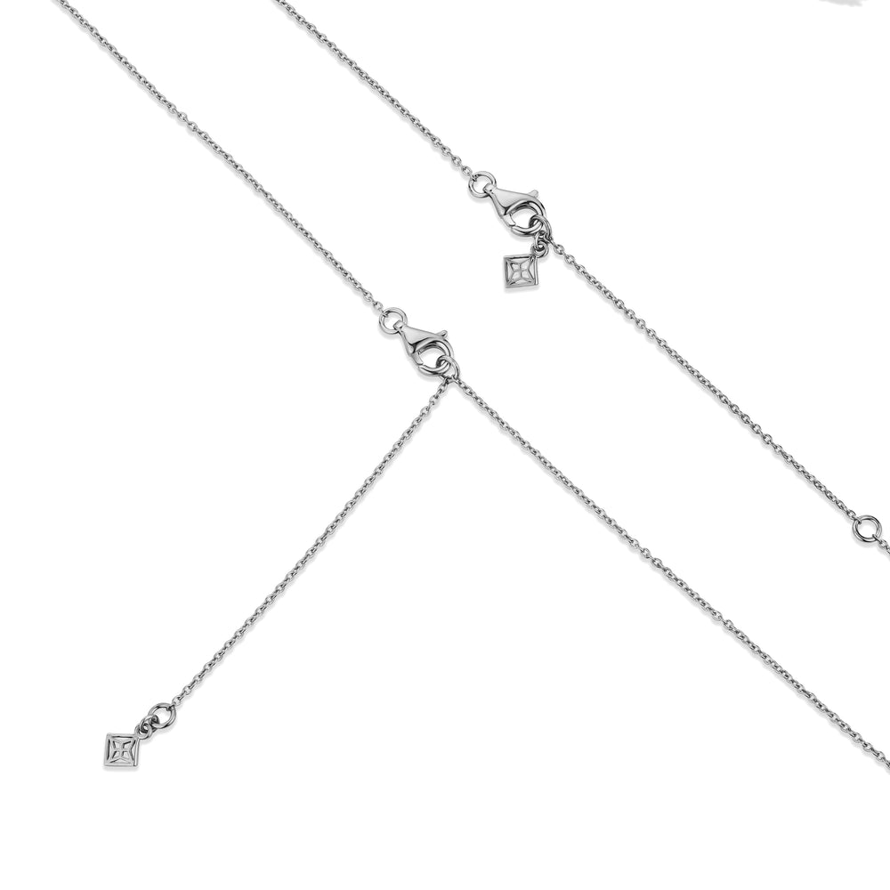 Wanderlust Floating Heart Cut Lab Diamond Solitaire Necklace 0.33ct H/SI in 925 Silver