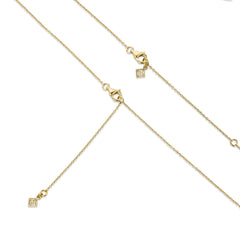 Wanderlust Floating Pear Cut Lab Diamond Solitaire Necklace 1.50ct H/SI in 9K Gold