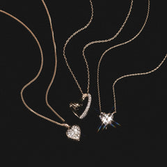 Wanderlust Floating Heart Cut Lab Diamond Solitaire Necklace 0.33ct H/SI in 18K Gold Vermeil