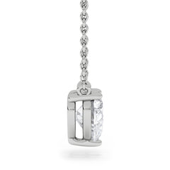 Wanderlust Floating Heart Cut Lab Diamond Solitaire Necklace 1.00ct H/SI in 9K White Gold