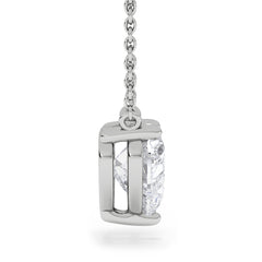 Wanderlust Floating Heart Cut Lab Diamond Solitaire Necklace 2.00ct H/SI in 9K White Gold