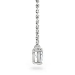 Wanderlust Floating Heart Cut Lab Diamond Solitaire Necklace 0.25ct H/SI in 925 Silver