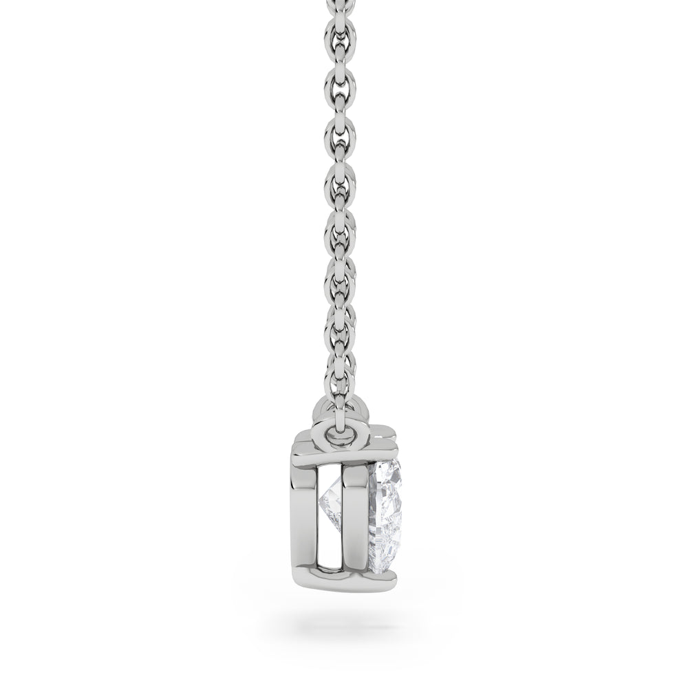 Wanderlust Floating Heart Cut Lab Diamond Solitaire Necklace 0.33ct H/SI in 925 Silver