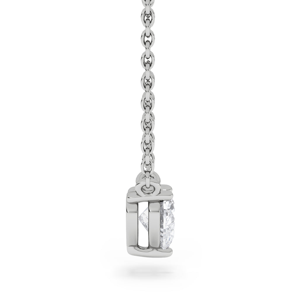 Wanderlust Floating Heart Cut Lab Diamond Solitaire Necklace 0.33ct H/SI in 925 Silver
