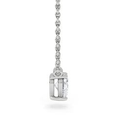 Wanderlust Floating Heart Cut Lab Diamond Solitaire Necklace 0.33ct H/SI in 925 Silver