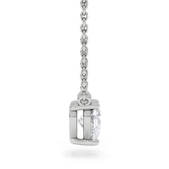 Wanderlust Floating Heart Cut Lab Diamond Solitaire Necklace 0.50ct H/SI in 9K White Gold
