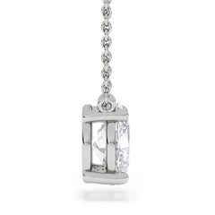 Wanderlust Floating Oval Cut Lab Diamond Solitaire Necklace 1.50ct H/SI in 9K White Gold